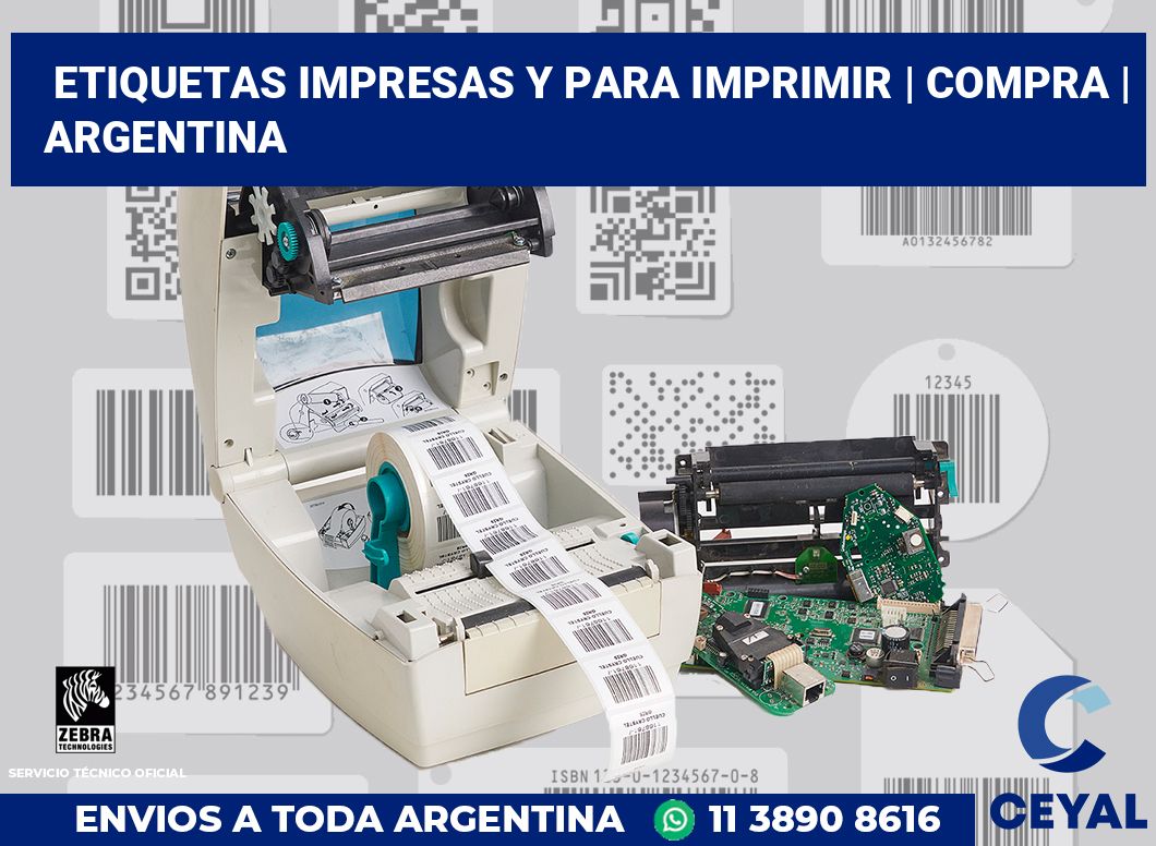 Etiquetas impresas y para imprimir | Compra | Argentina