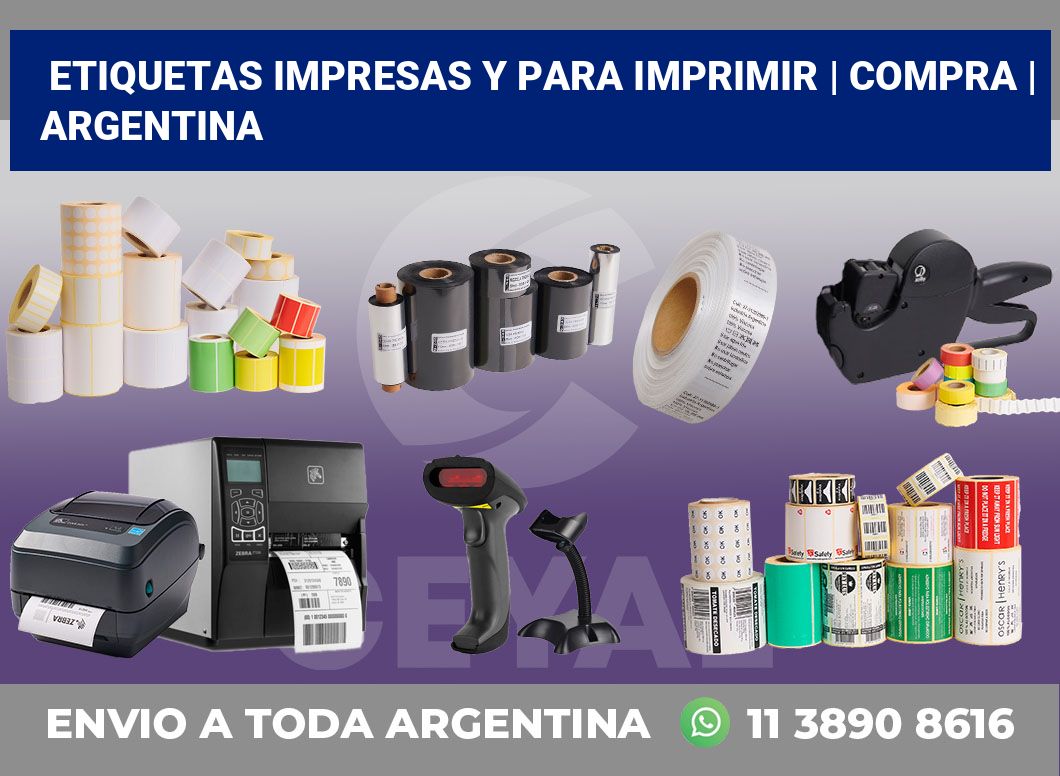 Etiquetas impresas y para imprimir | Compra | Argentina