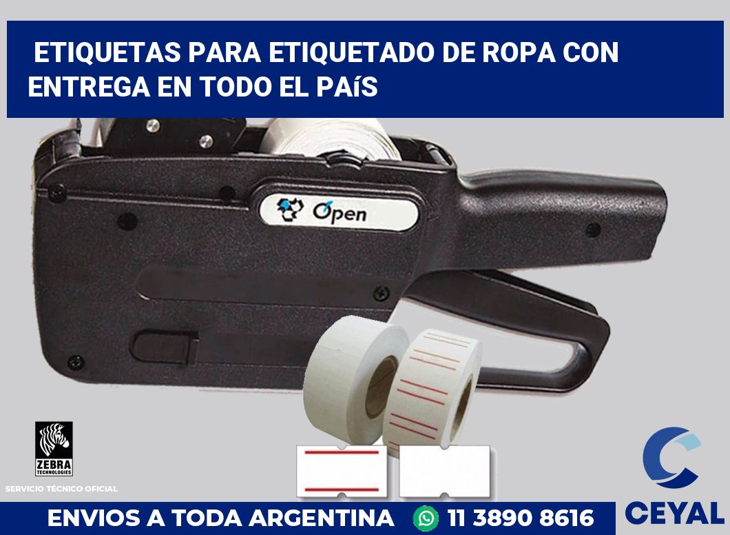 Etiquetas para Etiquetado de Ropa con Entrega en Todo el País