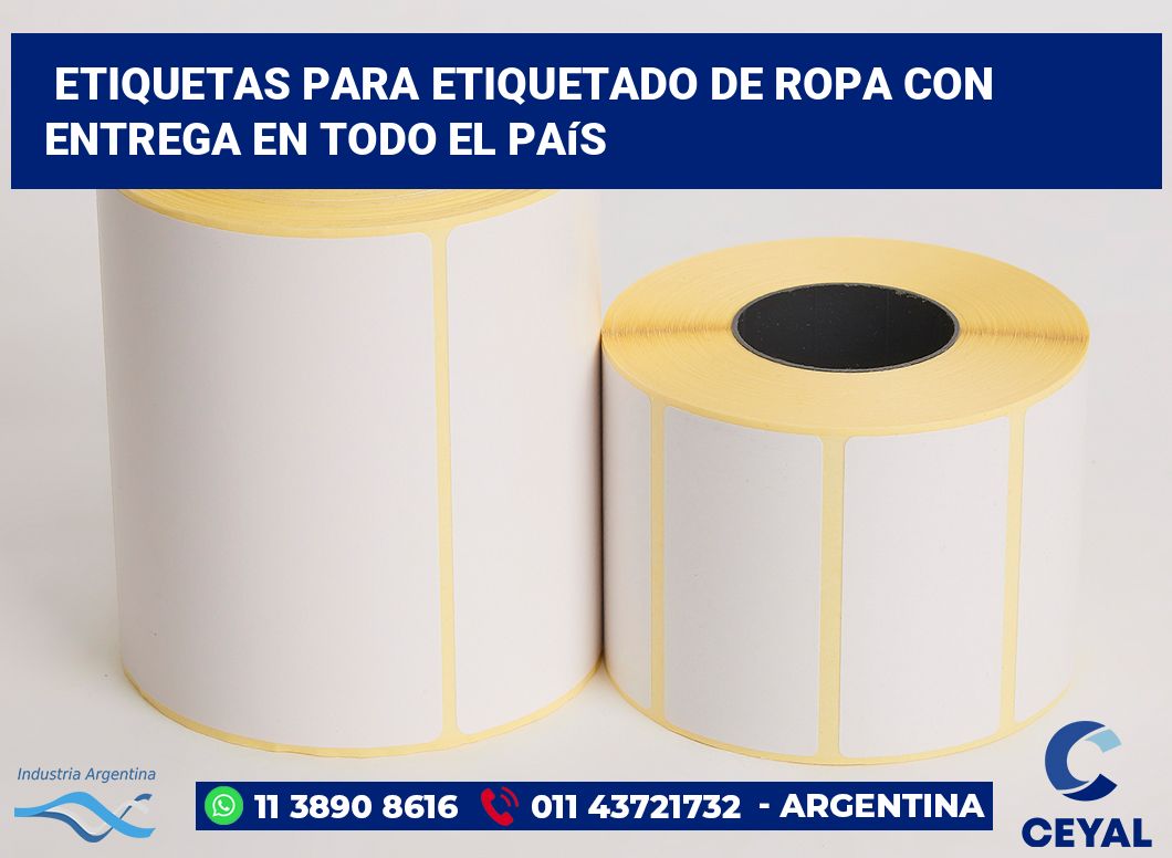 Etiquetas para Etiquetado de Ropa con Entrega en Todo el País