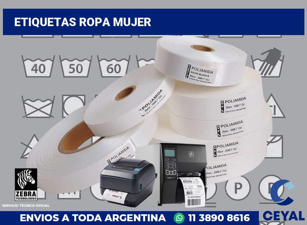 Etiquetas ropa mujer