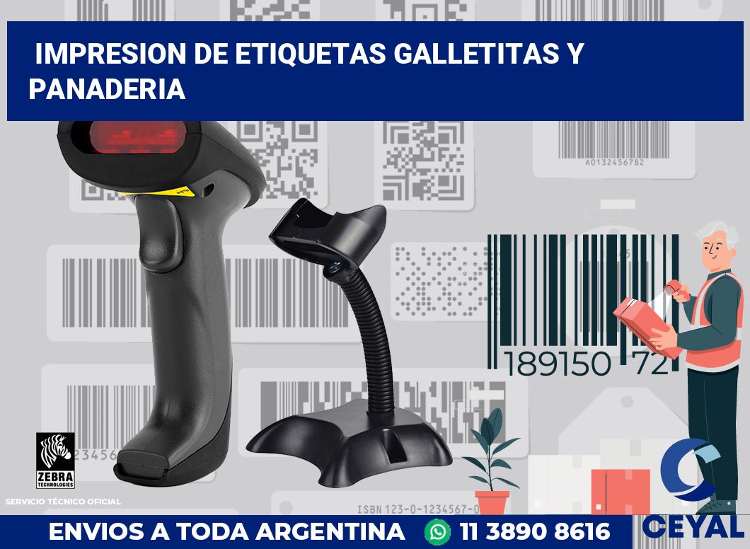 Impresion de etiquetas Galletitas y panaderia