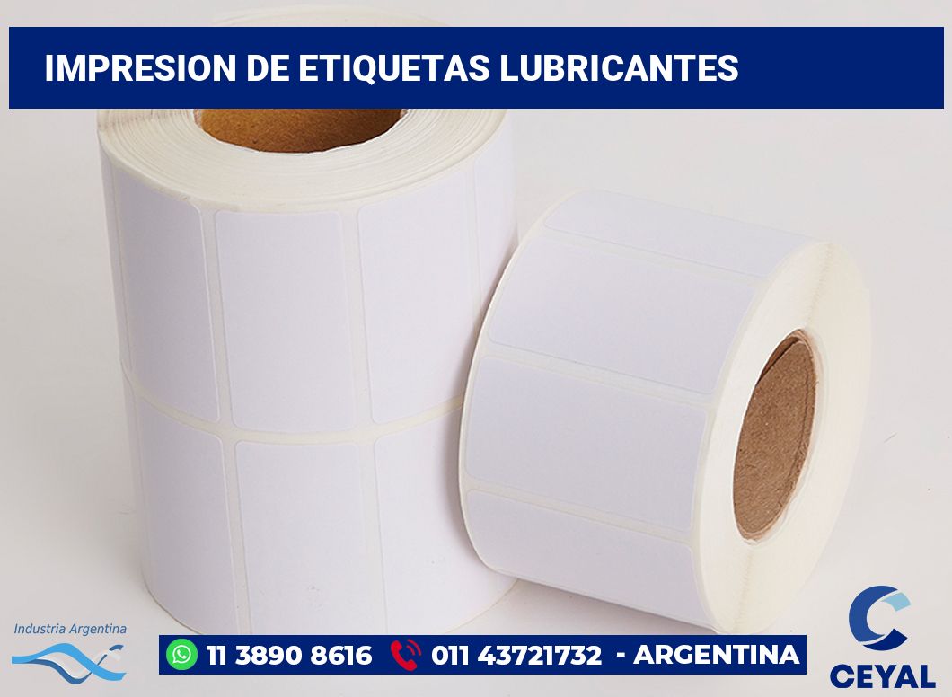 Impresion de etiquetas Lubricantes