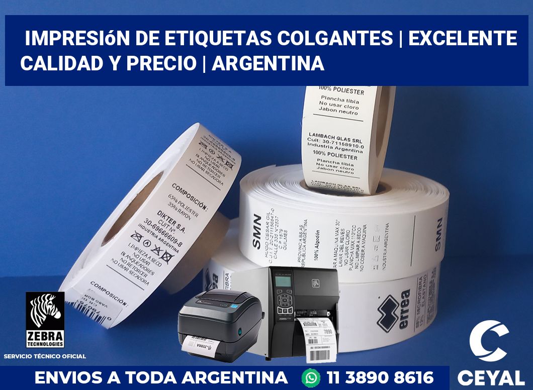 Impresión de etiquetas colgantes | Excelente calidad y precio | Argentina