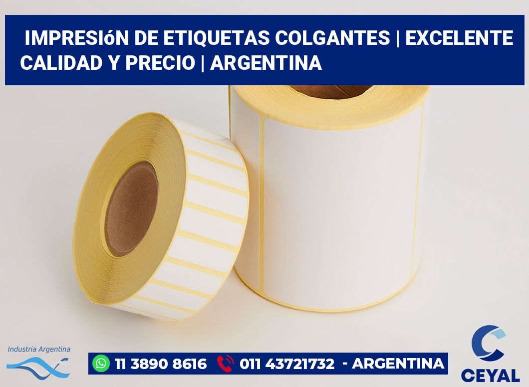 Impresión de etiquetas colgantes | Excelente calidad y precio | Argentina