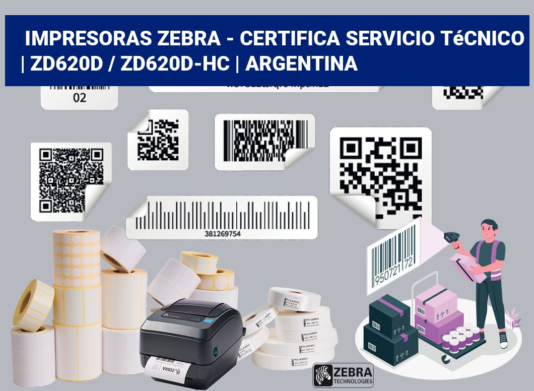 Impresoras Zebra - certifica Servicio Técnico | ZD620d / ZD620d‑HC | Argentina