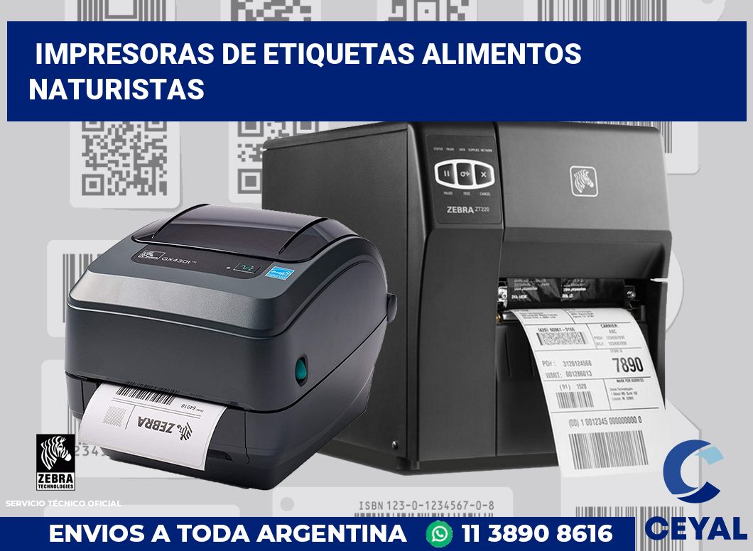 Impresoras de etiquetas Alimentos naturistas