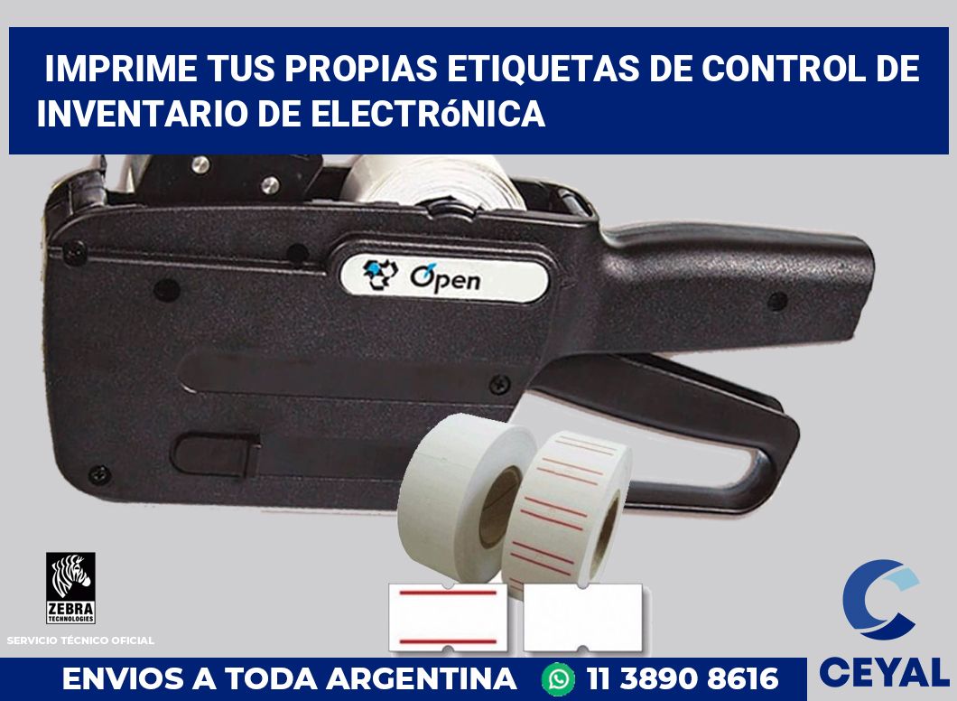 Imprime Tus Propias Etiquetas De Control De Inventario De Electrónica Insumos Datamax Zebra Arg 7666