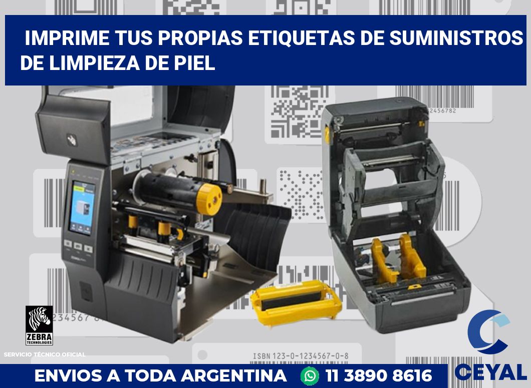 Imprime tus Propias Etiquetas de Suministros de Limpieza de Piel