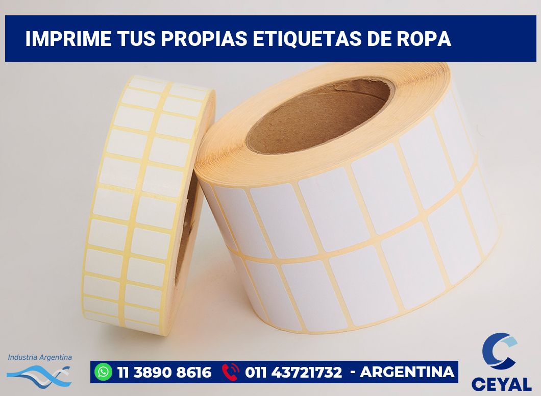 Imprime tus Propias Etiquetas de ropa