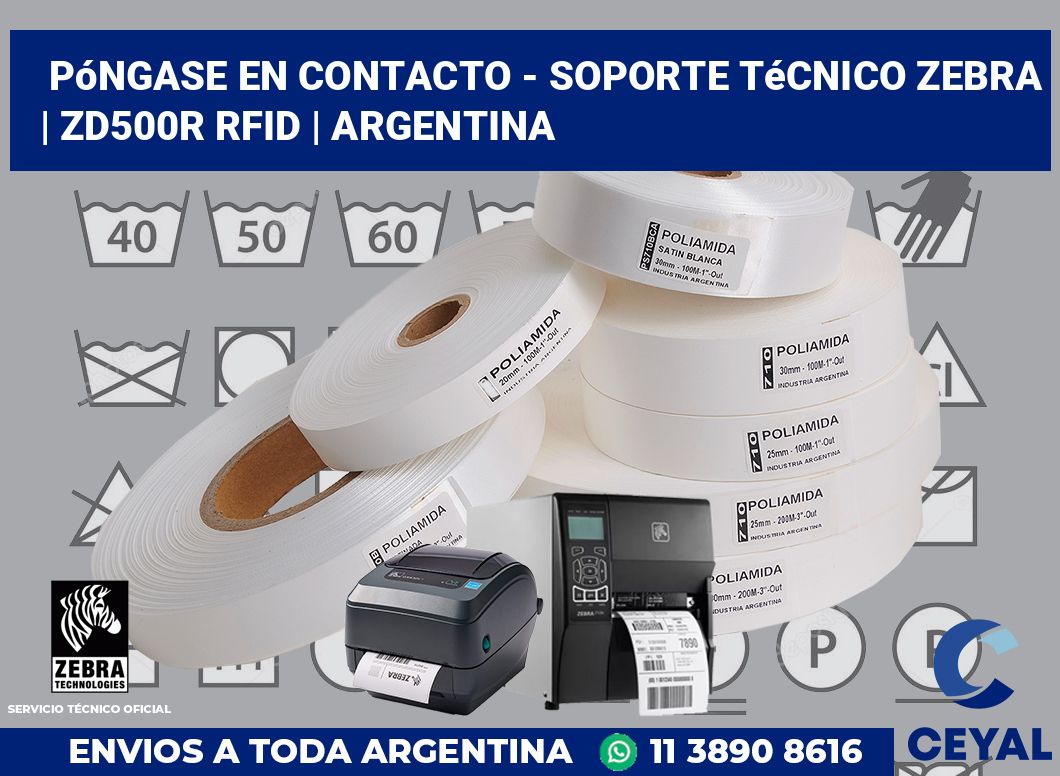 Póngase en contacto - soporte técnico Zebra | ZD500R RFID | Argentina