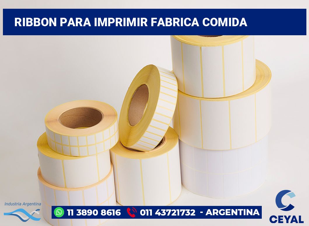 Ribbon para imprimir fabrica comida