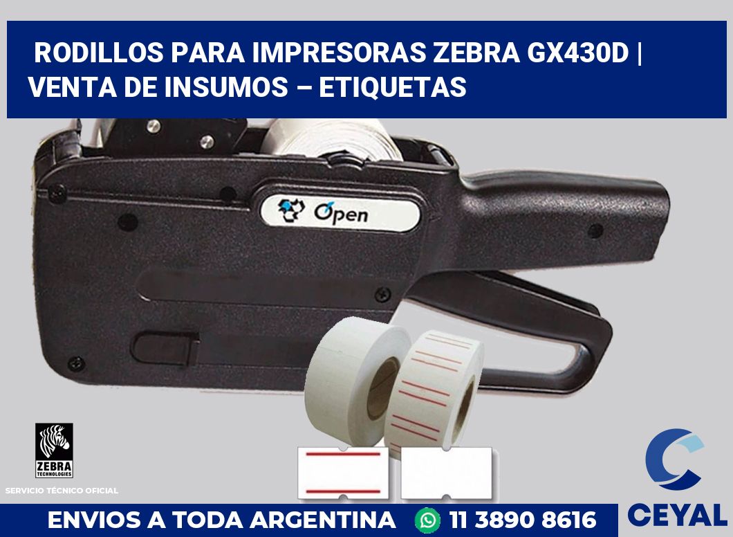 Rodillos para impresoras Zebra GX430d | Venta de insumos – Etiquetas