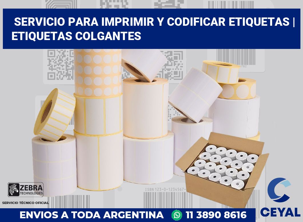 Servicio para imprimir y codificar etiquetas | etiquetas colgantes