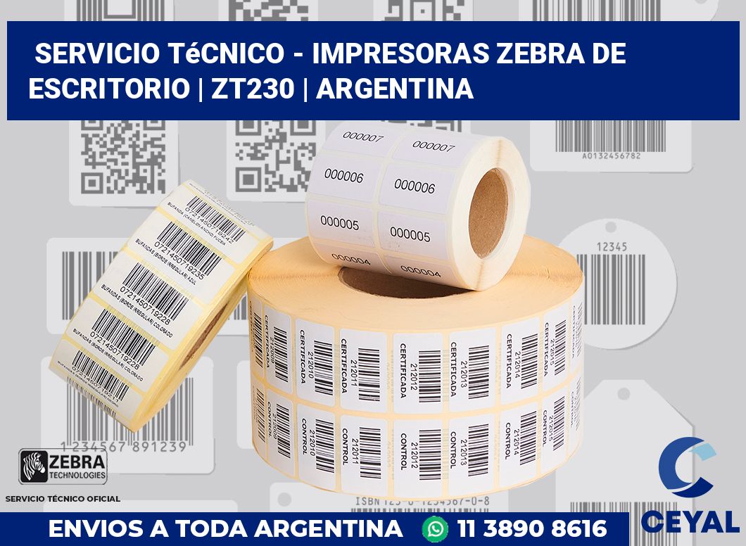 Servicio técnico - Impresoras Zebra de escritorio | zt230 | Argentina