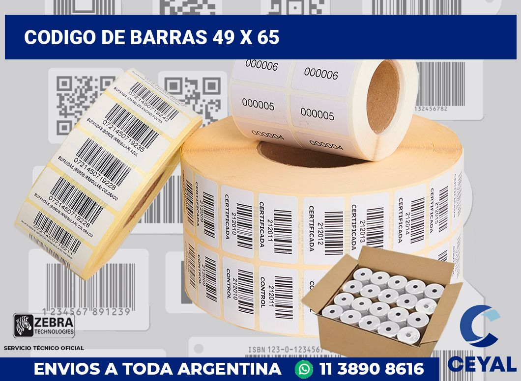 codigo de barras 49 x 65