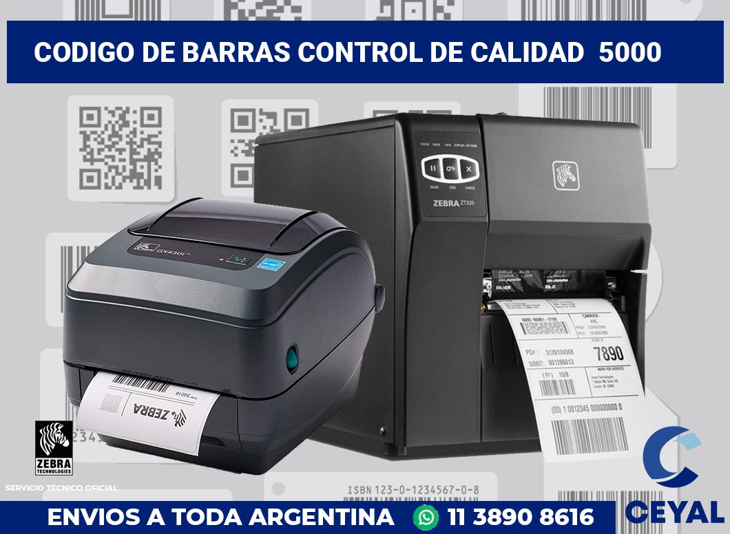 codigo de barras control de calidad  5000