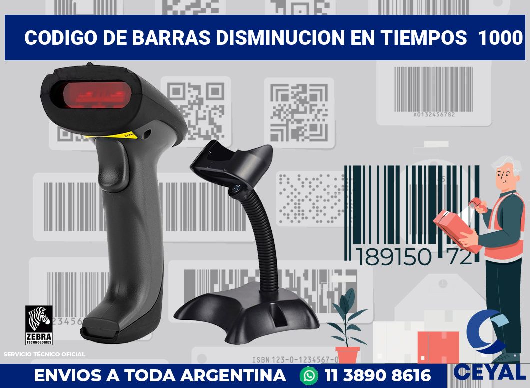 codigo de barras disminucion en tiempos  1000