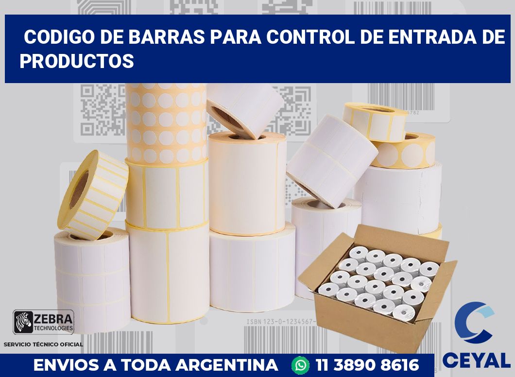 codigo de barras para control de entrada de productos | Insumos Datamax ...