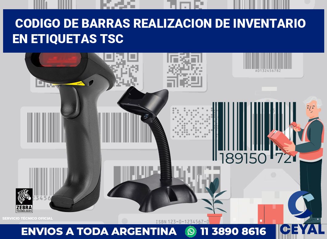 codigo de barras realizacion de inventario  en etiquetas tsc