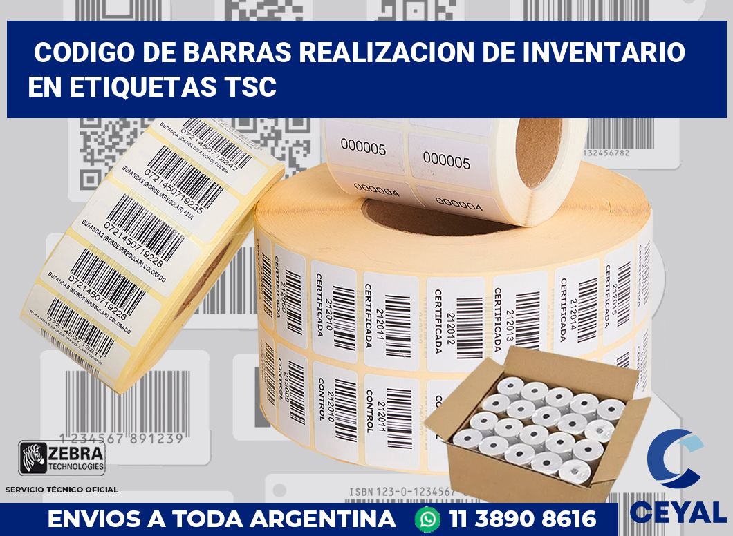 codigo de barras realizacion de inventario  en etiquetas tsc