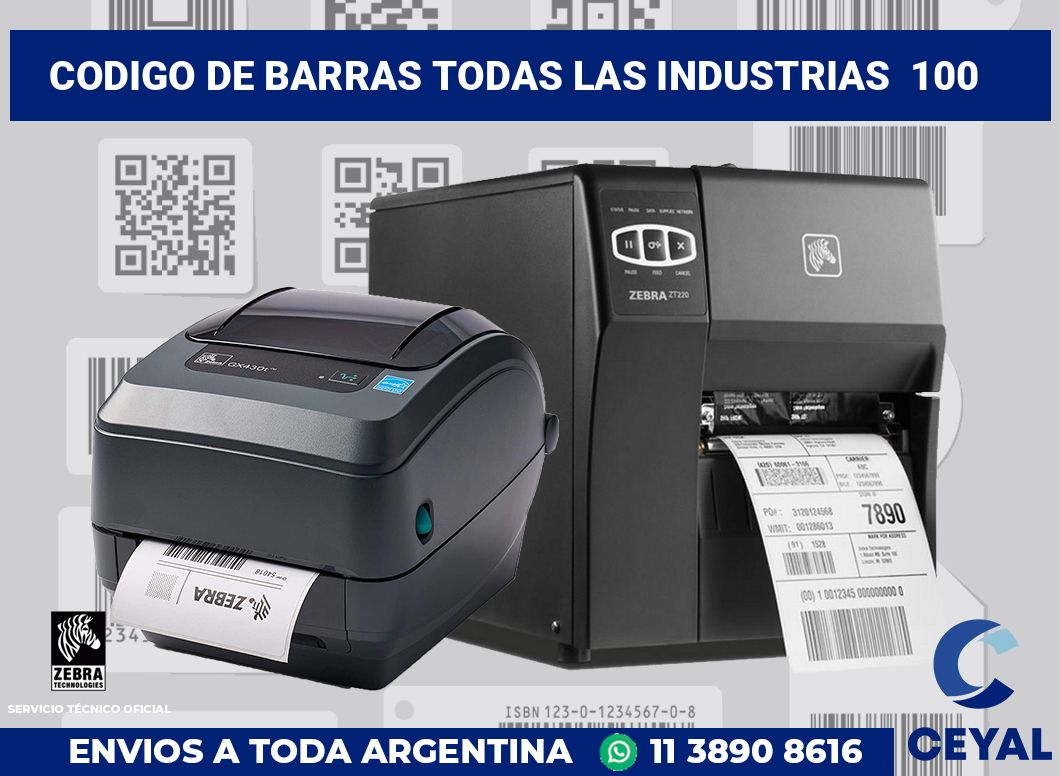codigo de barras todas las industrias  100