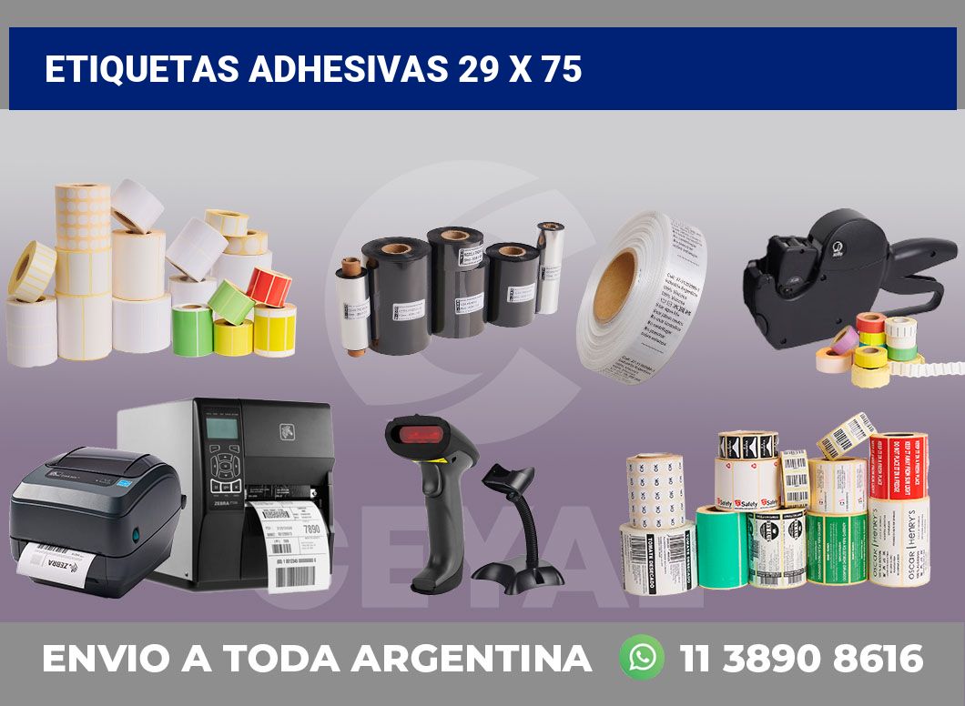 etiquetas adhesivas 29 x 75