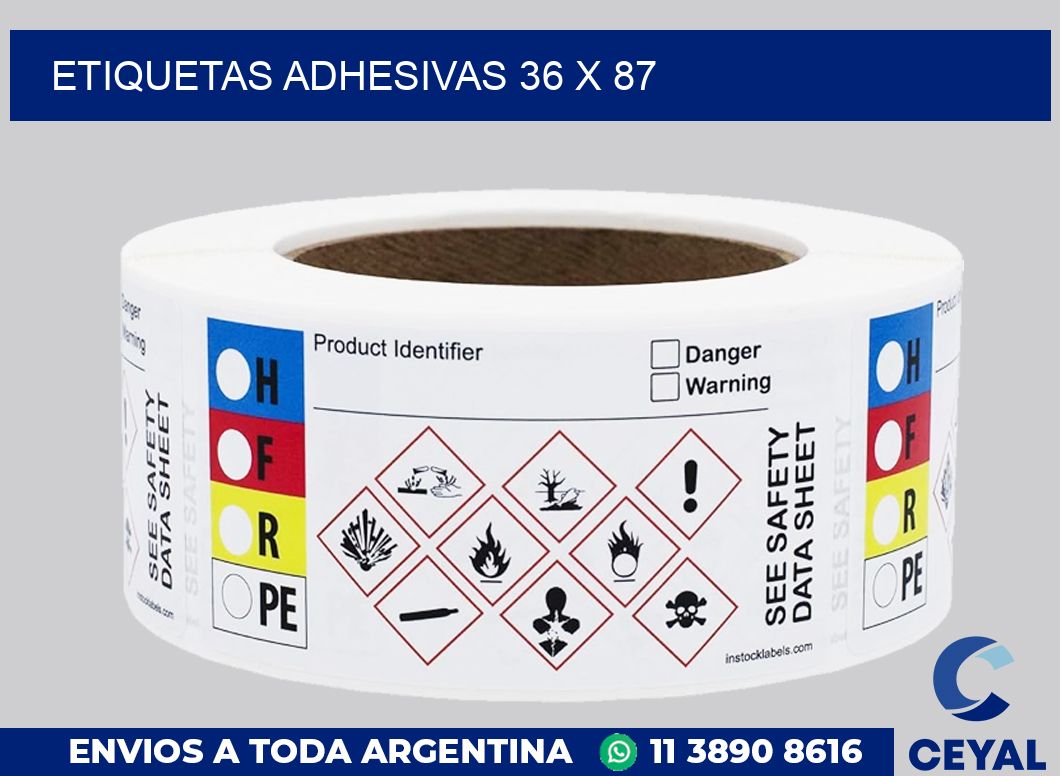 etiquetas adhesivas 36 x 87