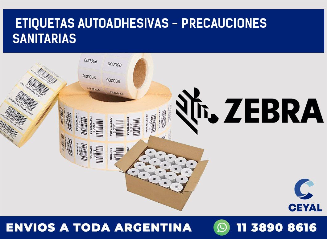 etiquetas autoadhesivas – precauciones sanitarias
