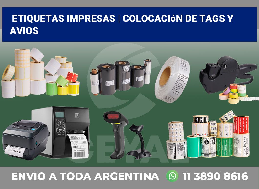 etiquetas impresas | Colocación de tags y avios