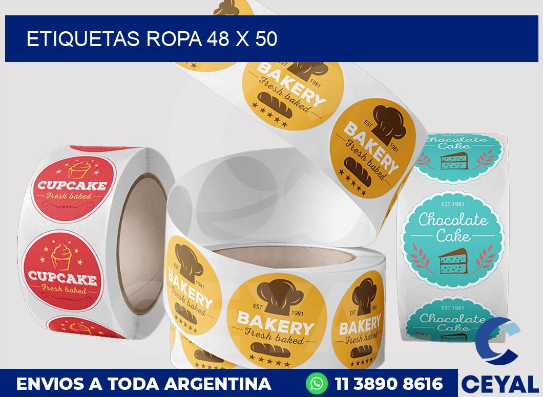 etiquetas ropa 48 x 50