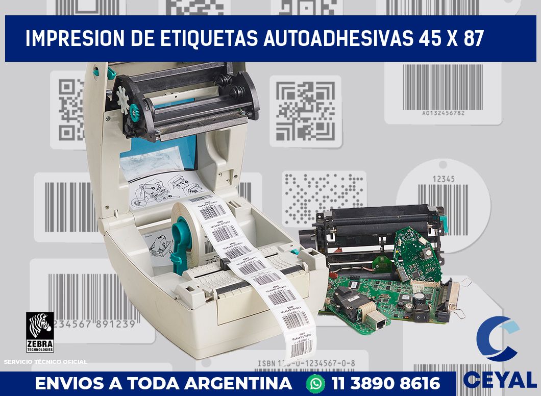 impresion de etiquetas autoadhesivas 45 x 87