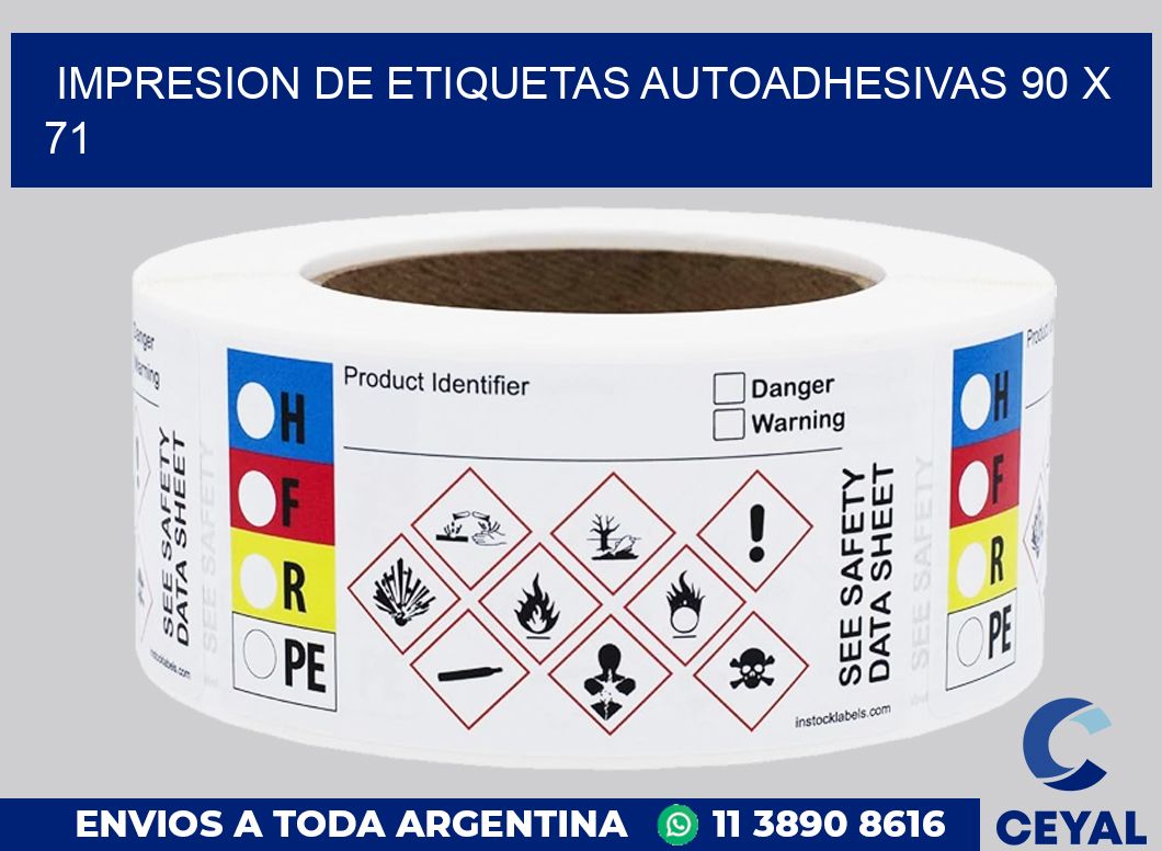 impresion de etiquetas autoadhesivas 90 x 71