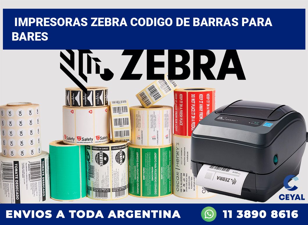impresoras zebra codigo de barras para Bares