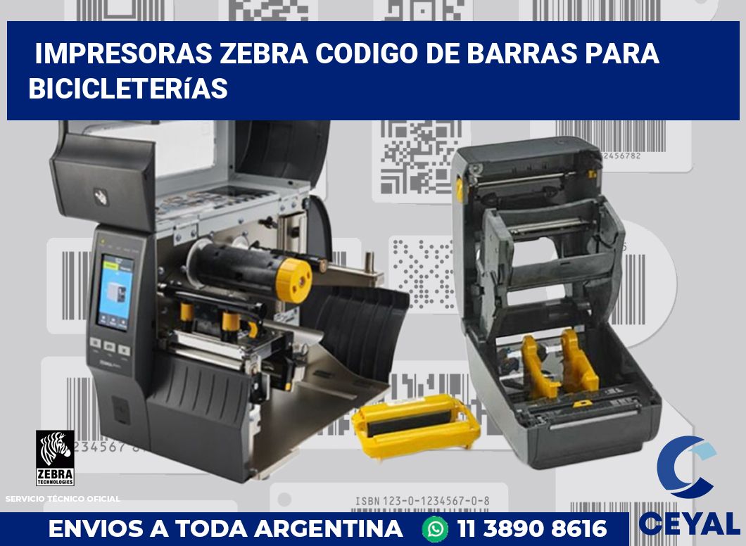 impresoras zebra codigo de barras para Bicicleterías