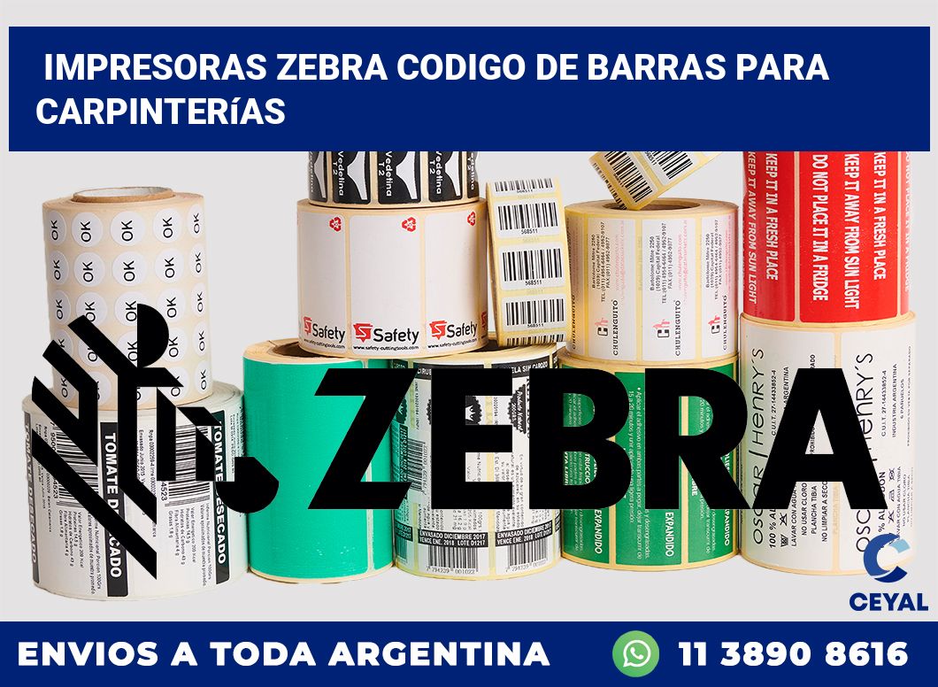 impresoras zebra codigo de barras para Carpinterías