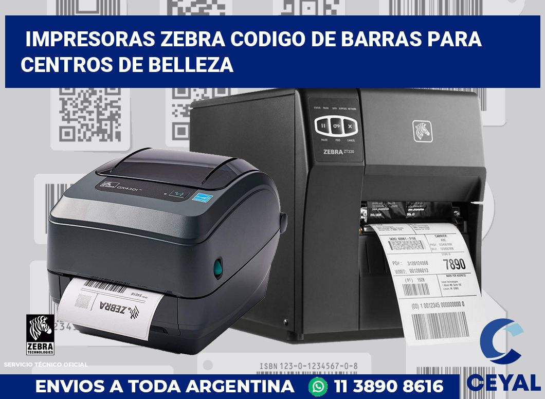 impresoras zebra codigo de barras para Centros de belleza