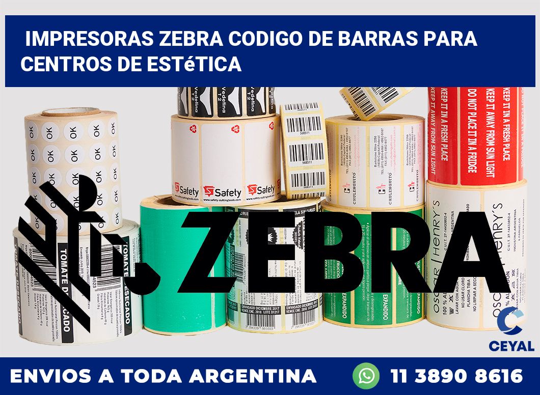 impresoras zebra codigo de barras para Centros de estética