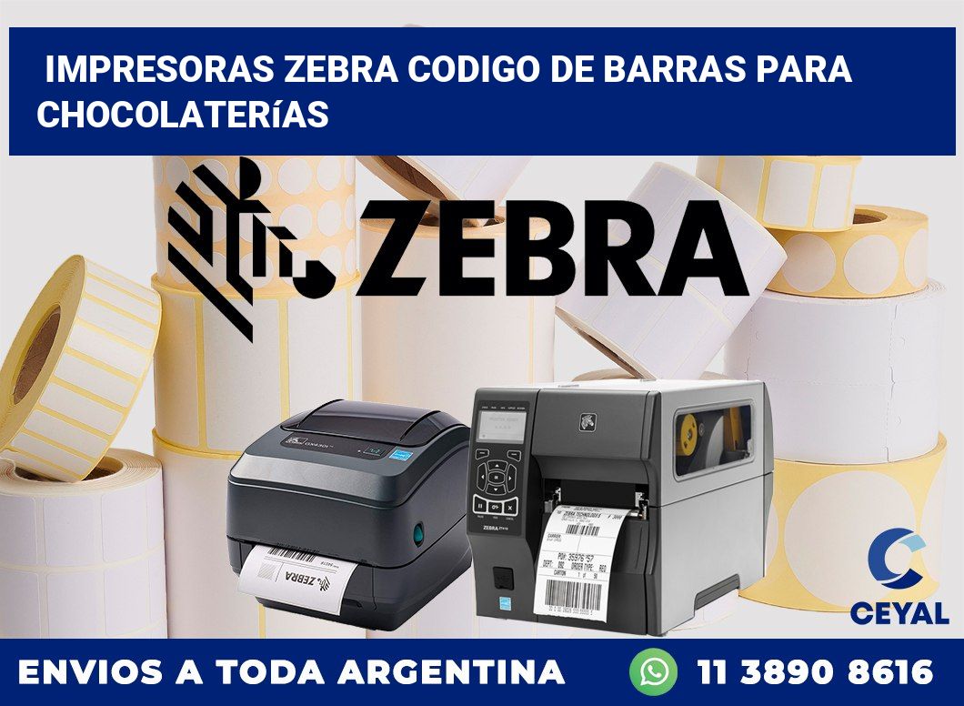 impresoras zebra codigo de barras para Chocolaterías