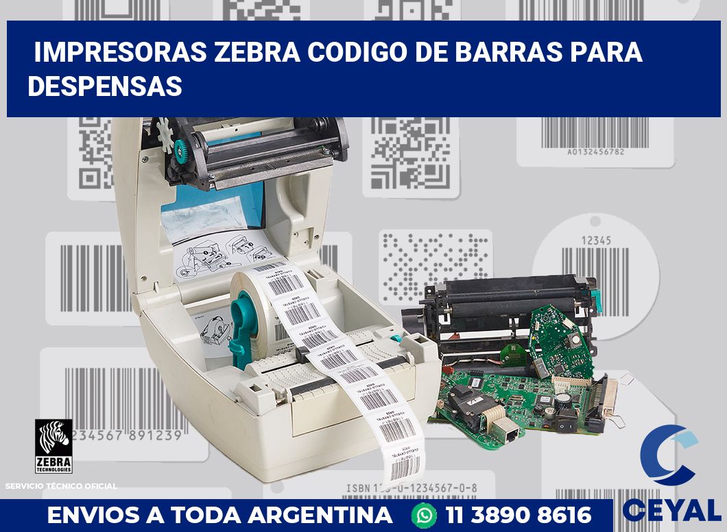 impresoras zebra codigo de barras para Despensas