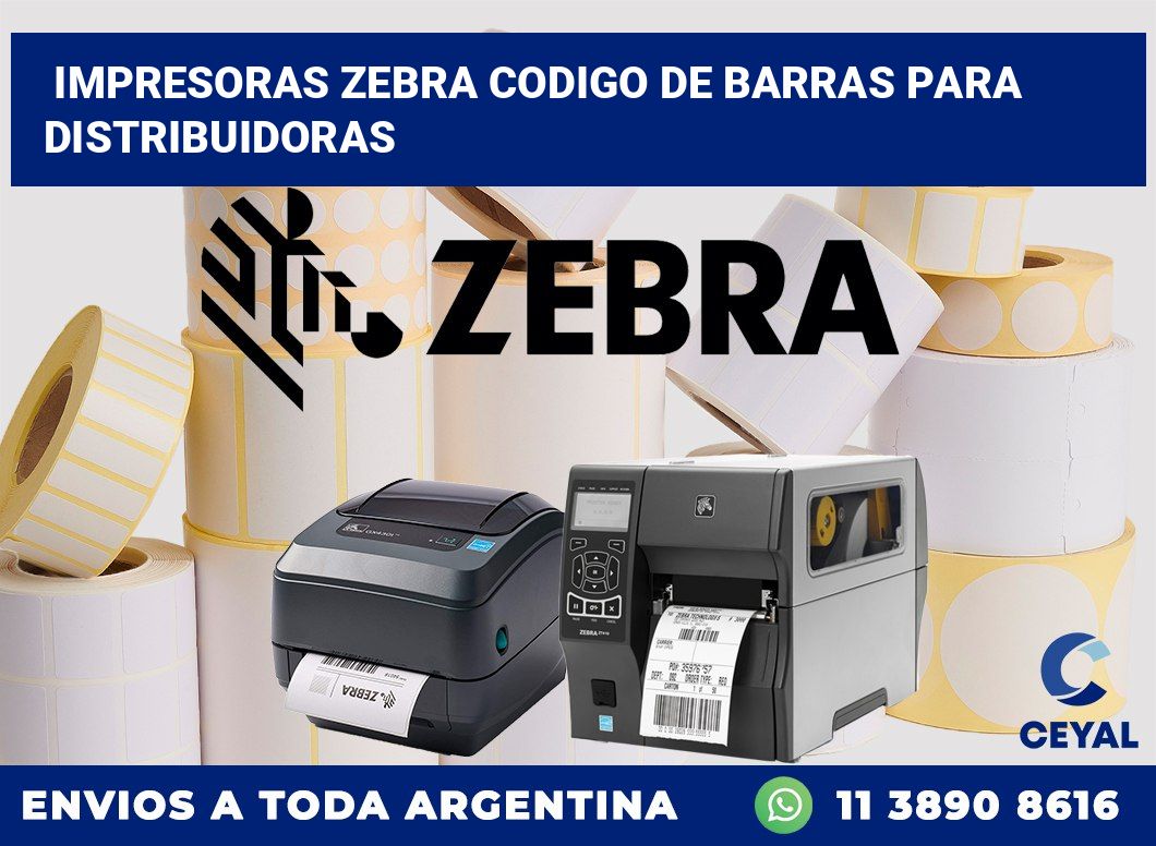 impresoras zebra codigo de barras para Distribuidoras