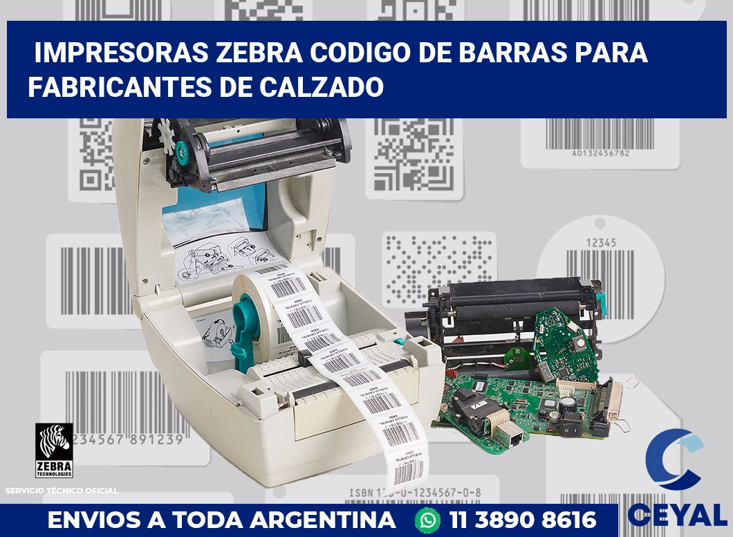 impresoras zebra codigo de barras para Fabricantes de calzado