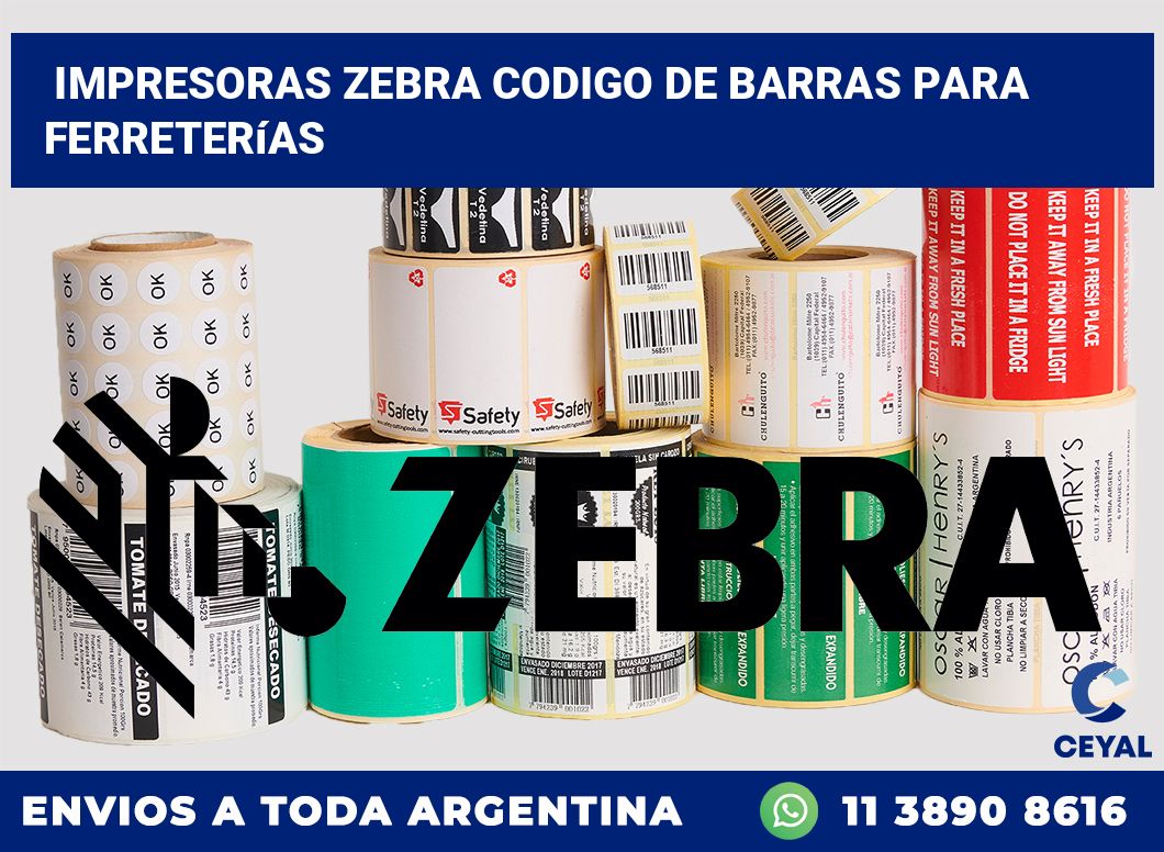 impresoras zebra codigo de barras para Ferreterías
