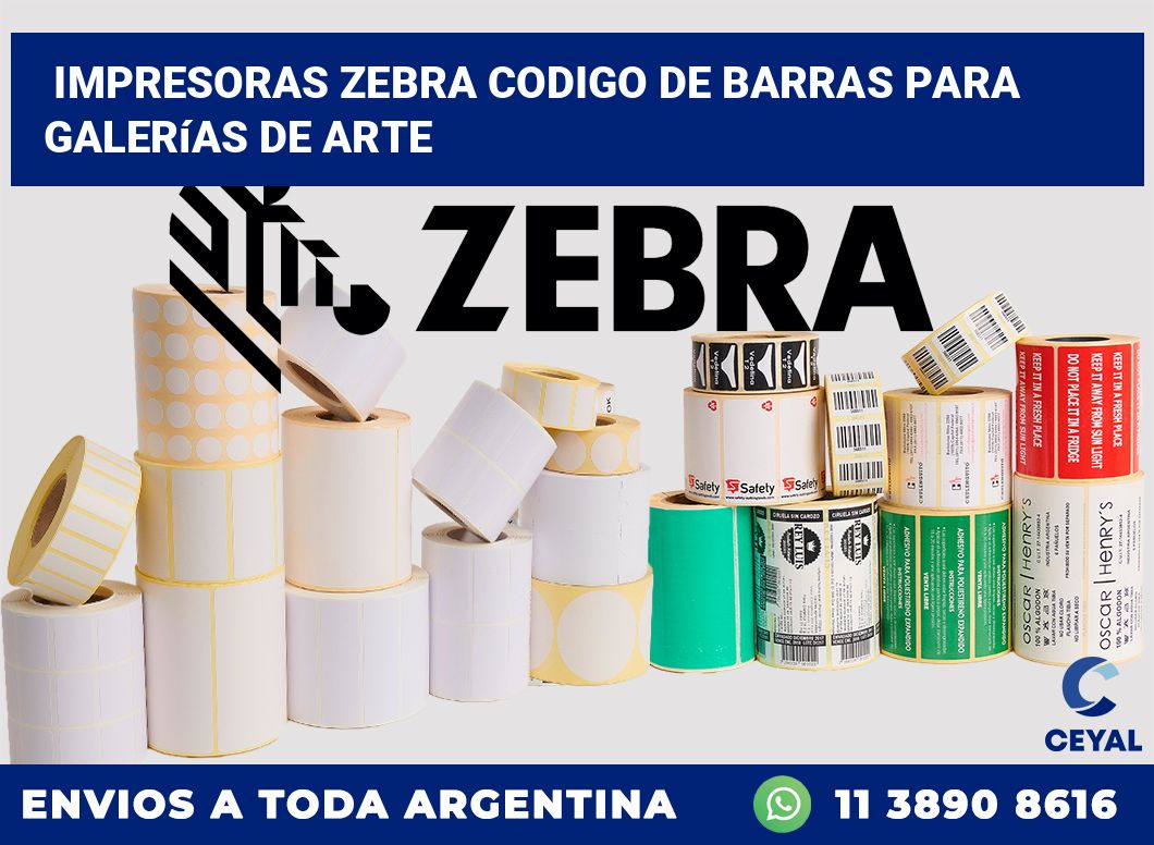 impresoras zebra codigo de barras para Galerías de arte