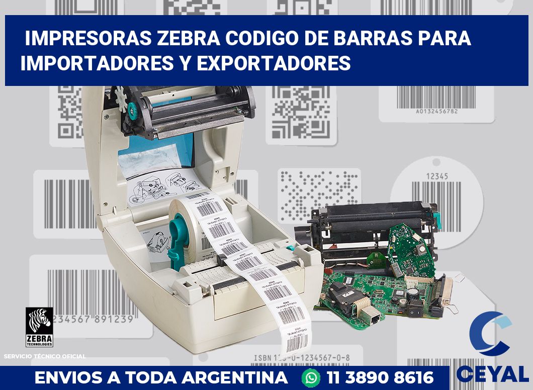 impresoras zebra codigo de barras para Importadores y exportadores
