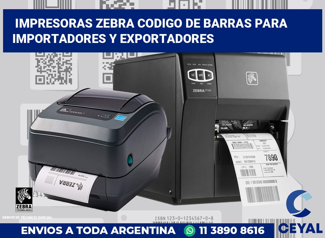 impresoras zebra codigo de barras para Importadores y exportadores