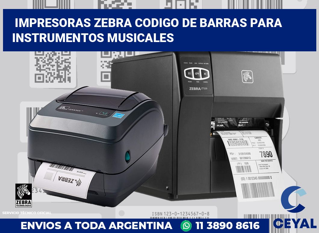 impresoras zebra codigo de barras para Instrumentos musicales