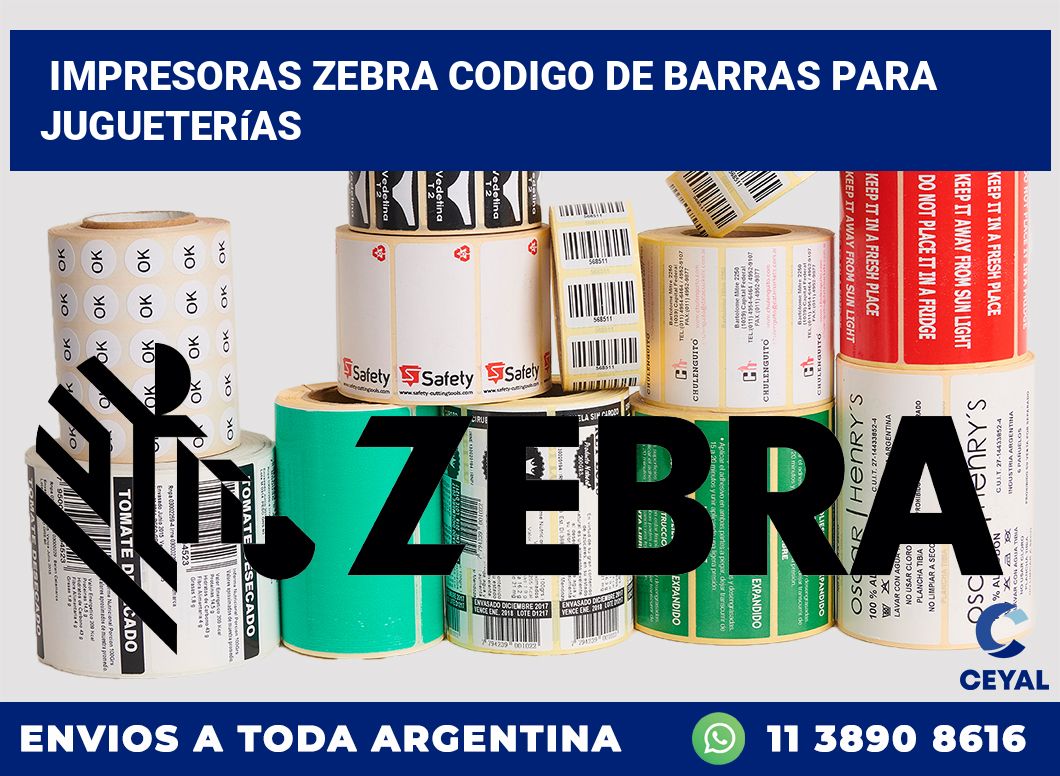 impresoras zebra codigo de barras para Jugueterías