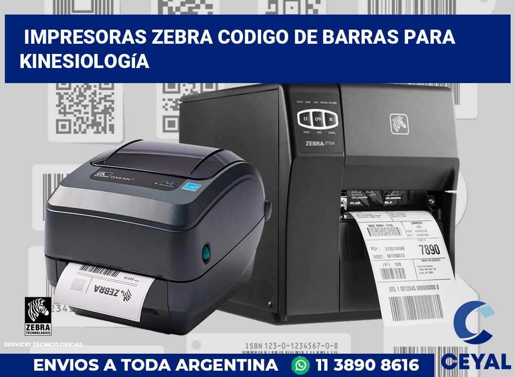 impresoras zebra codigo de barras para Kinesiología