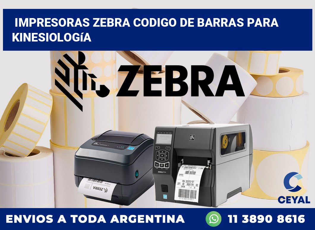 impresoras zebra codigo de barras para Kinesiología
